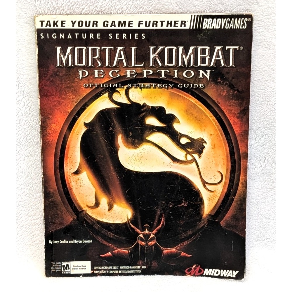 Mortal Kombat: Deception - Strategy Guide - Brady Games W/Poster PS2 Xbox